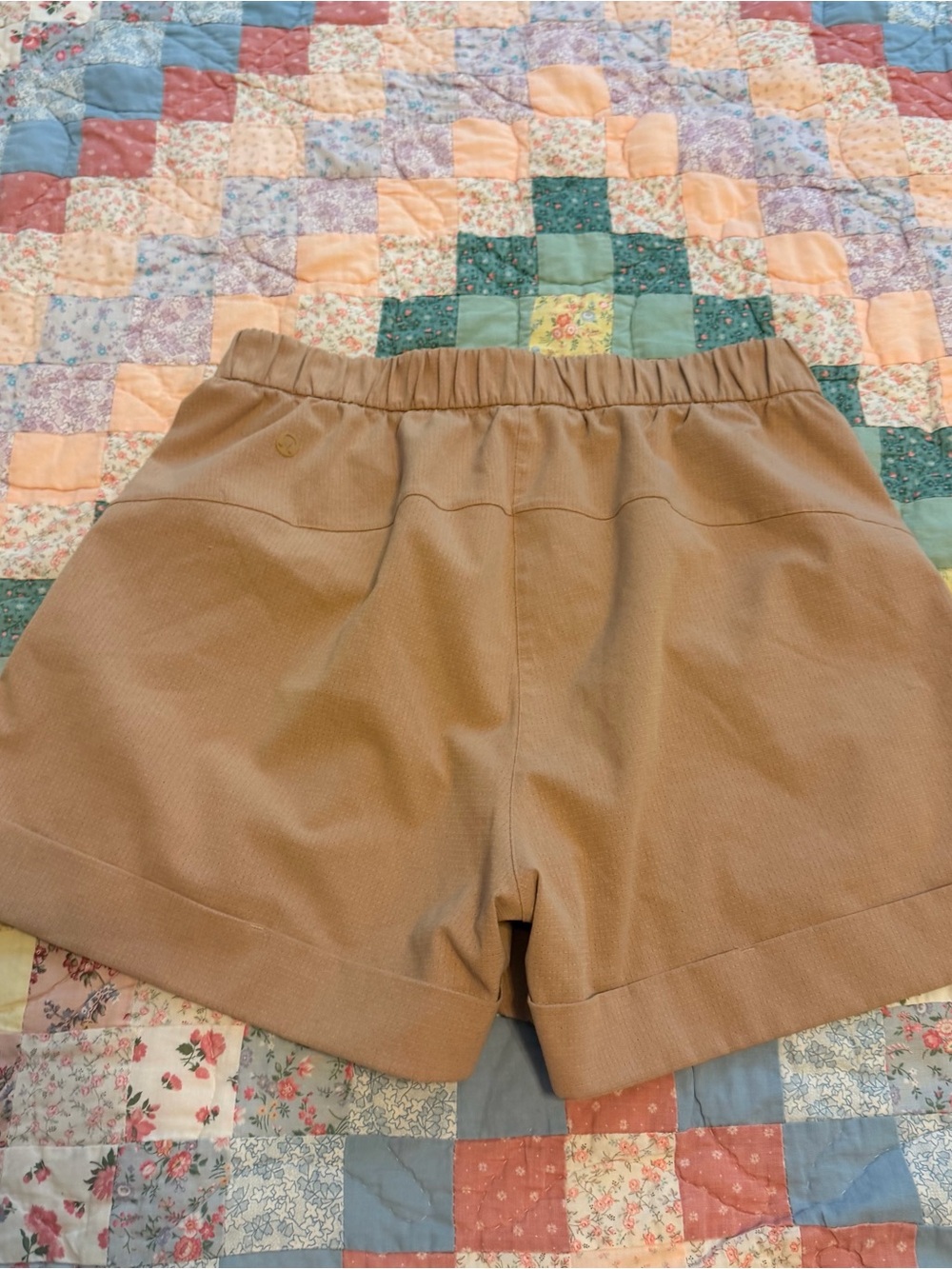 lululemon athletica High-Rise Tan Elastic-Waist Shorts